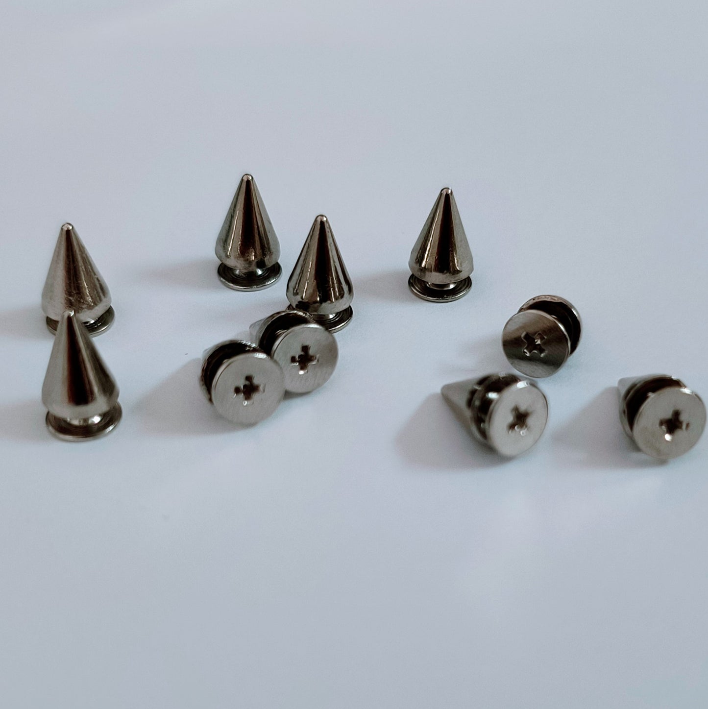 10 mm Silver Screw-on Spikes