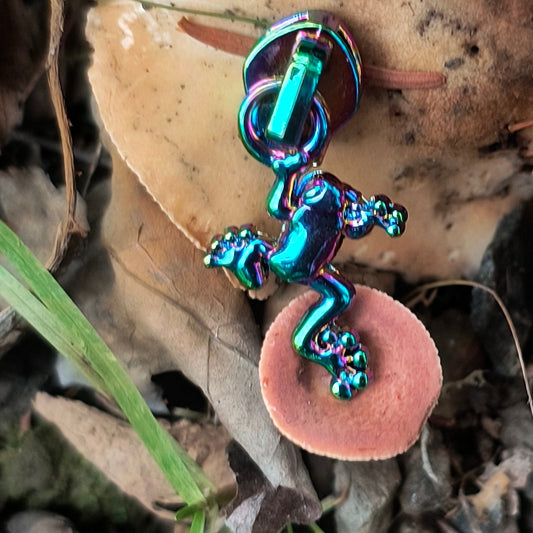 Frog Rainbow Zipper Pulls (Flat Back)