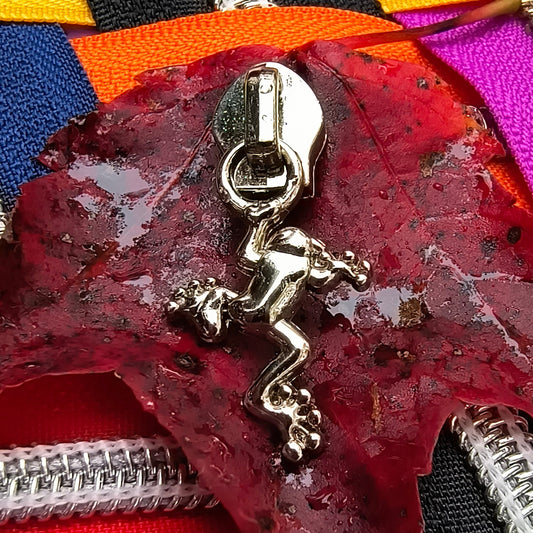 Frog Silver Zipper Pulls (Flat Back)