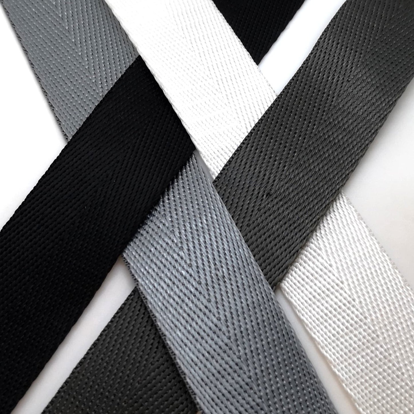 1" Wide Webbing -Solid Color - BLACK