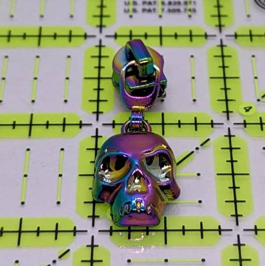 5 Rainbow Skull Zipper Pulls / Slides Set of 4 – Bad Bobbin